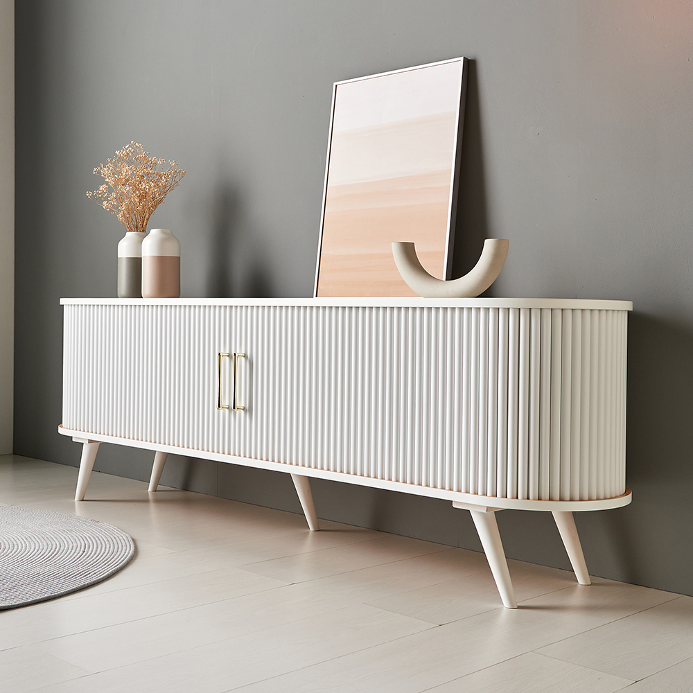 프림 템바보드 슬라이딩 거실장 TV 다이 선반 장식장 1800