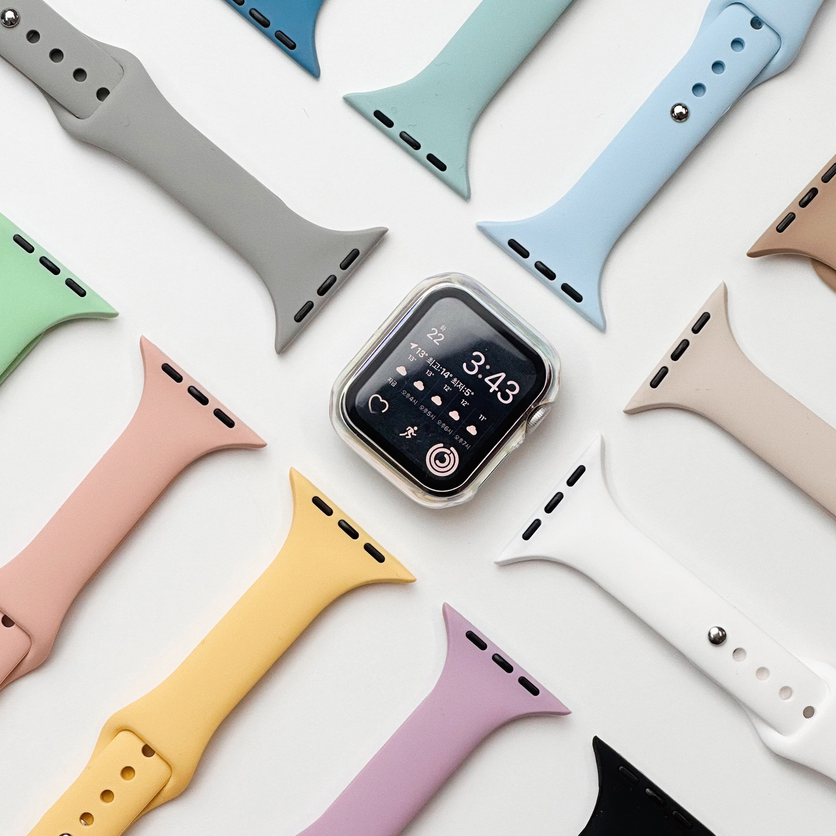 애플워치 11 스트랩 슬림 실리콘 밴드 9 8 7 se 2 호환 애플워치10 스트랩
