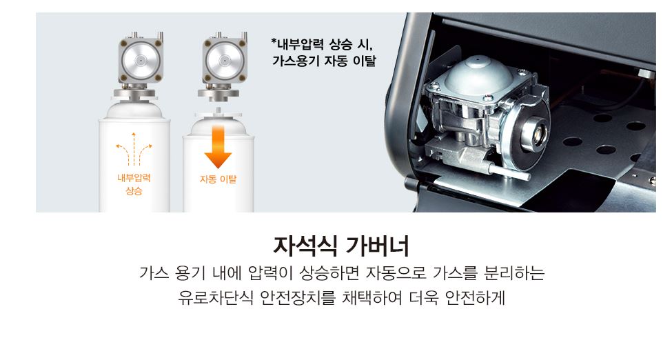 코베아 파워센스 블랙 히터 휴대용 부탄 가스 난로