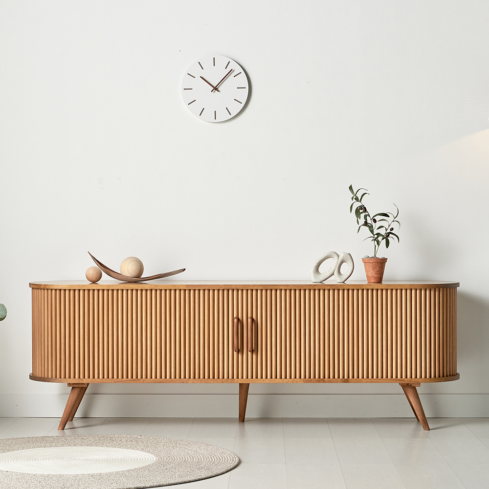 프림 템바보드 슬라이딩 거실장 TV 다이 선반 장식장 1800