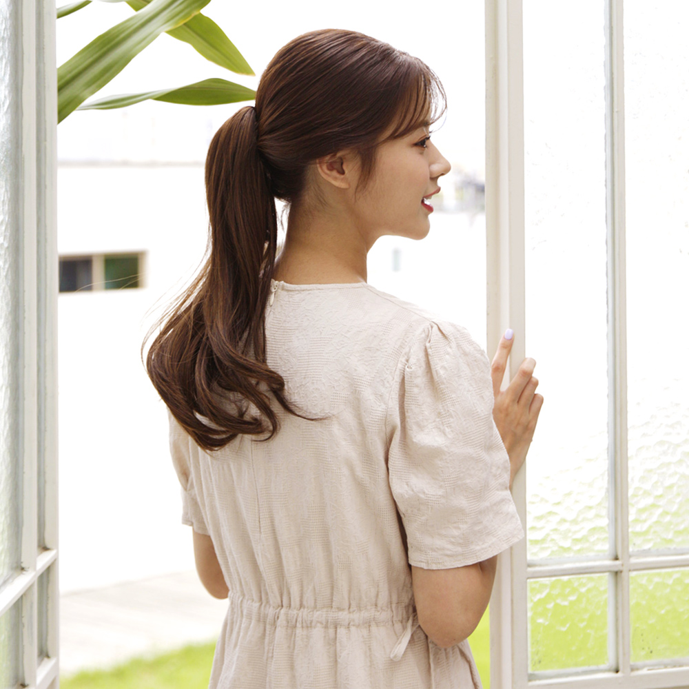 포니테일가발 가발 슬림 집게 씨컬펌 웨이브 긴머리 - 상세 이미지 2