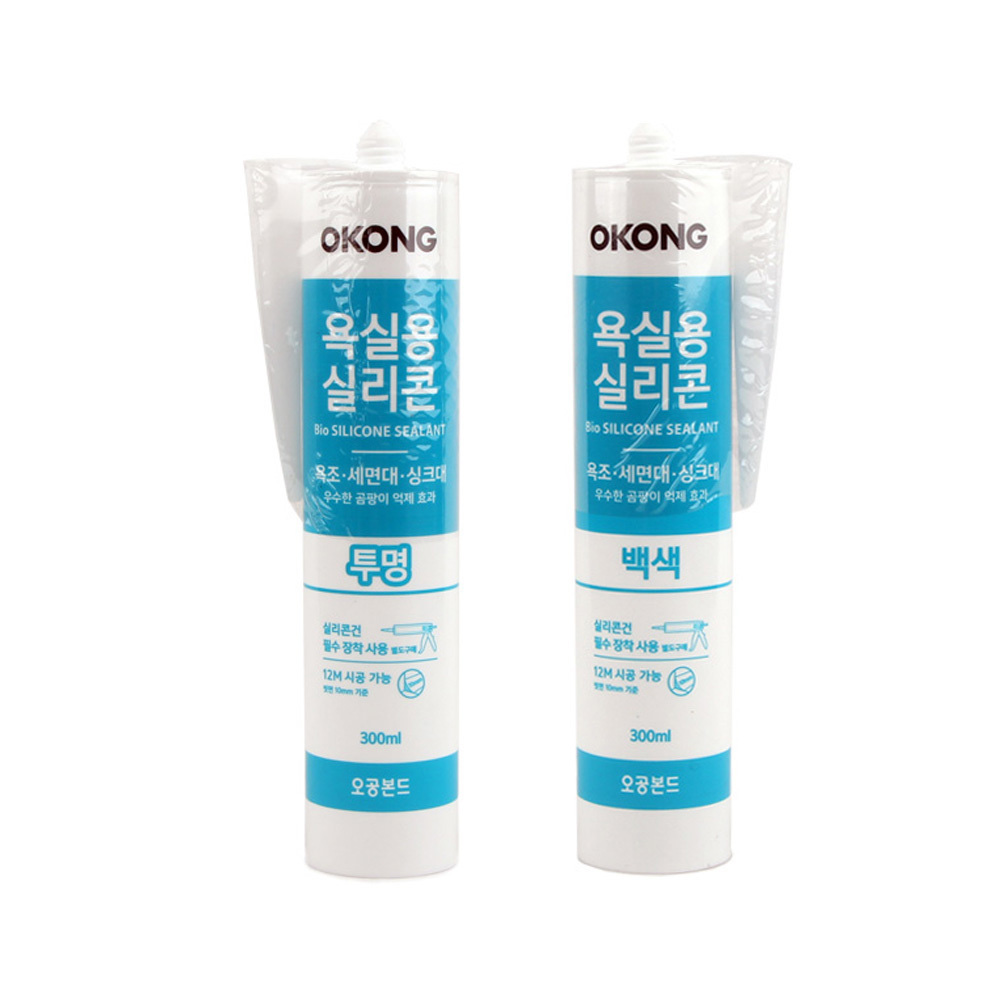 오공 욕실용 바이오 실리콘 300ml 택1 접착제 실란트 타일 가정용 보수재 접착 건축용 보수용품 : 스마트한e셀러