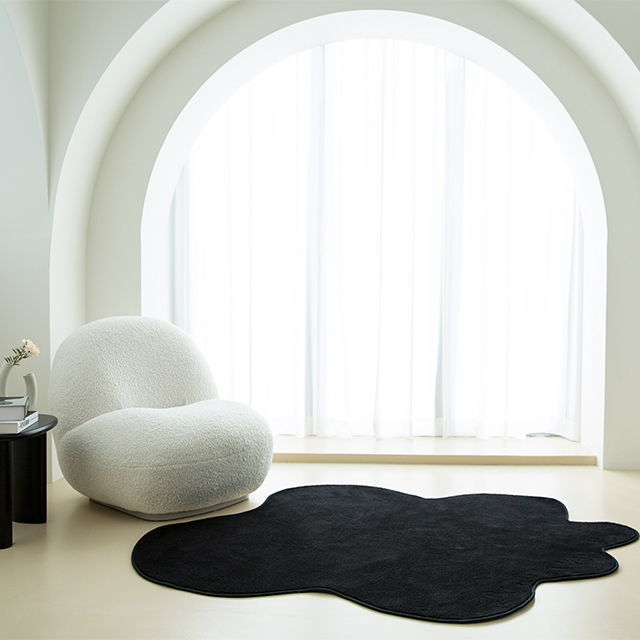 [스케치] 극세사 러그 카페트 구름형 포인트 사계절 먼지없는 단모 옐로우125x150