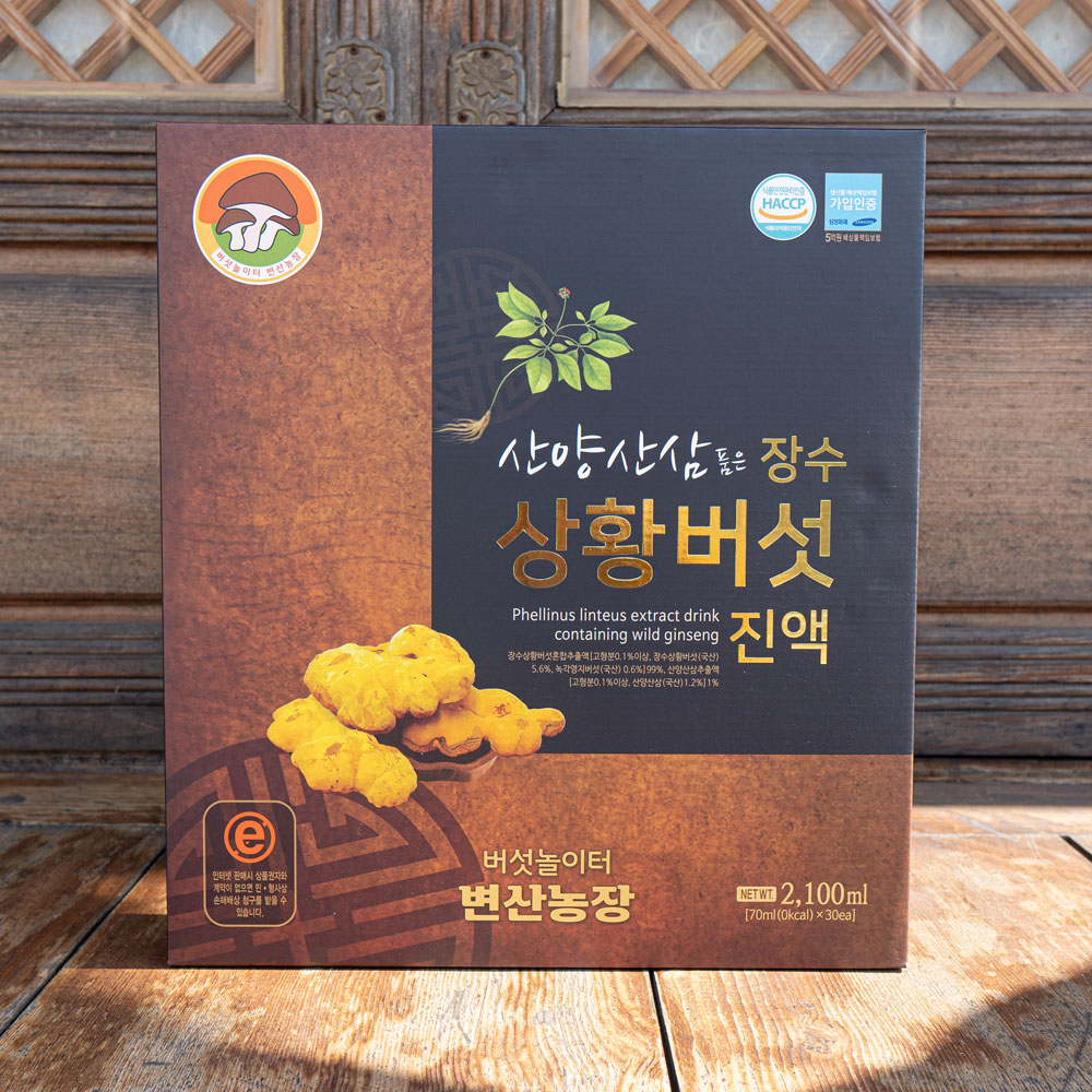 산양산삼 품은 장수상황버섯진액 : 버섯놀이터 변산농장