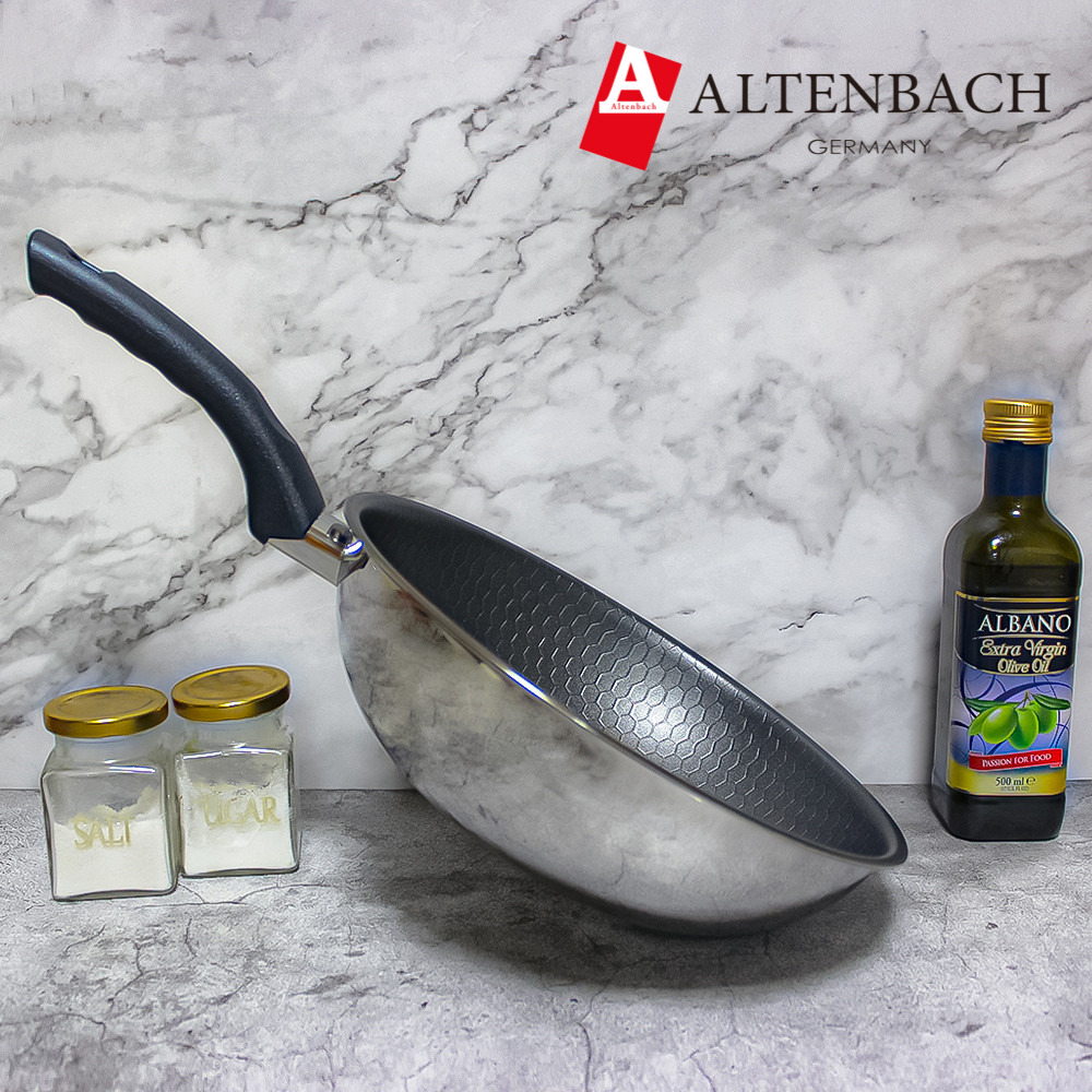 알텐바흐 웍 궁중 팬 스텐 인덕션 코팅 통5중 26cm