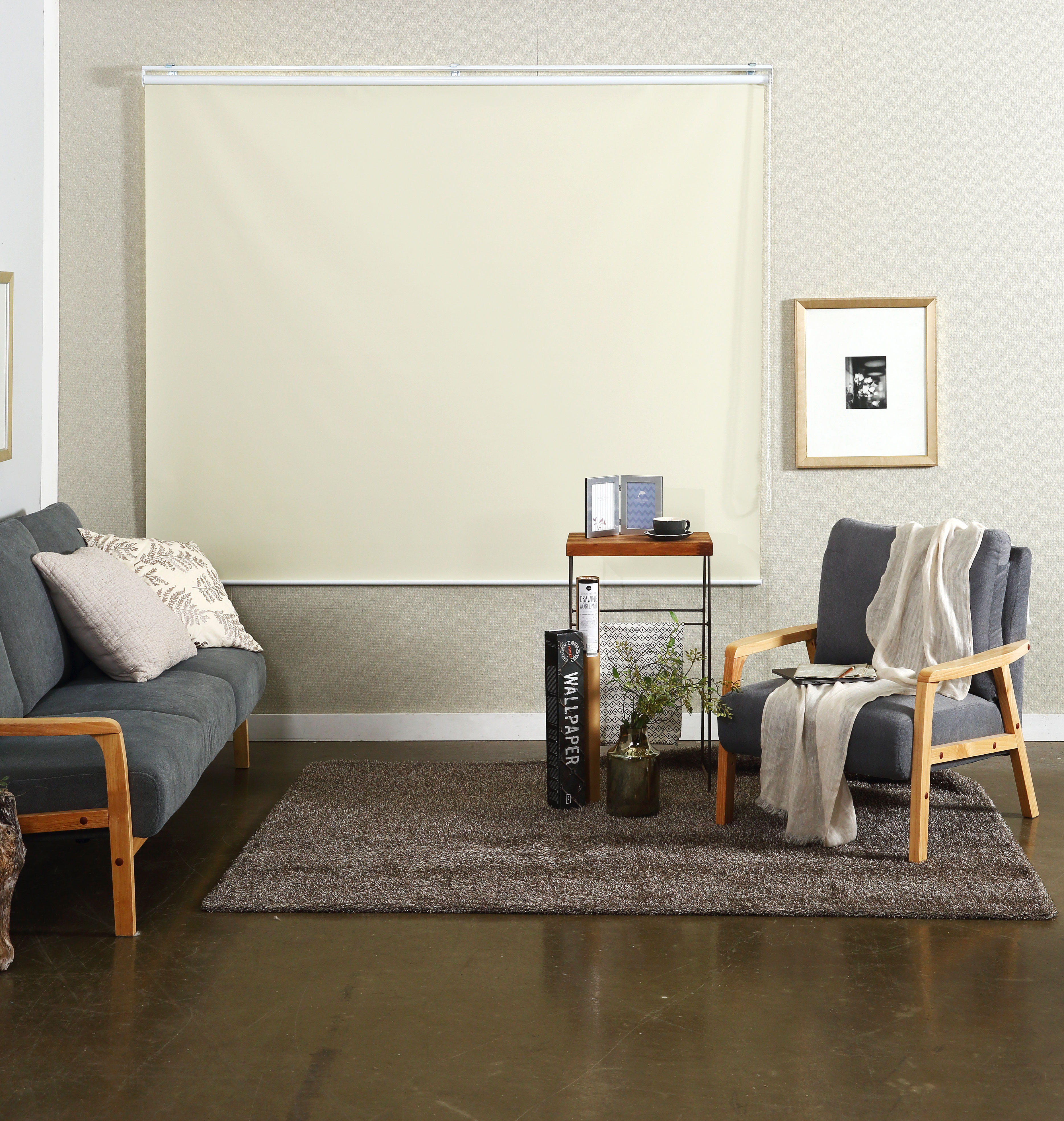 클래식(타이드롤 암막/방염) 롤스크린 양면 블라인드 6종