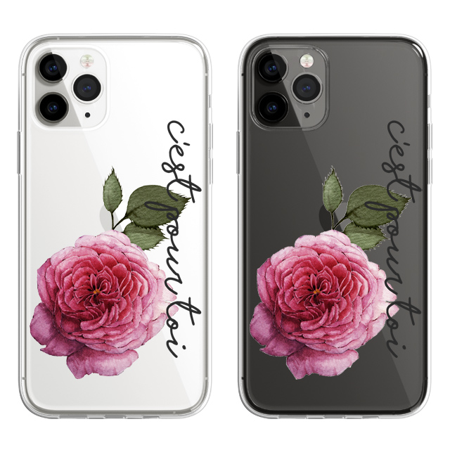 장미 꽃 부케 플라워 투명 젤리 케이스 - 상품 이미지