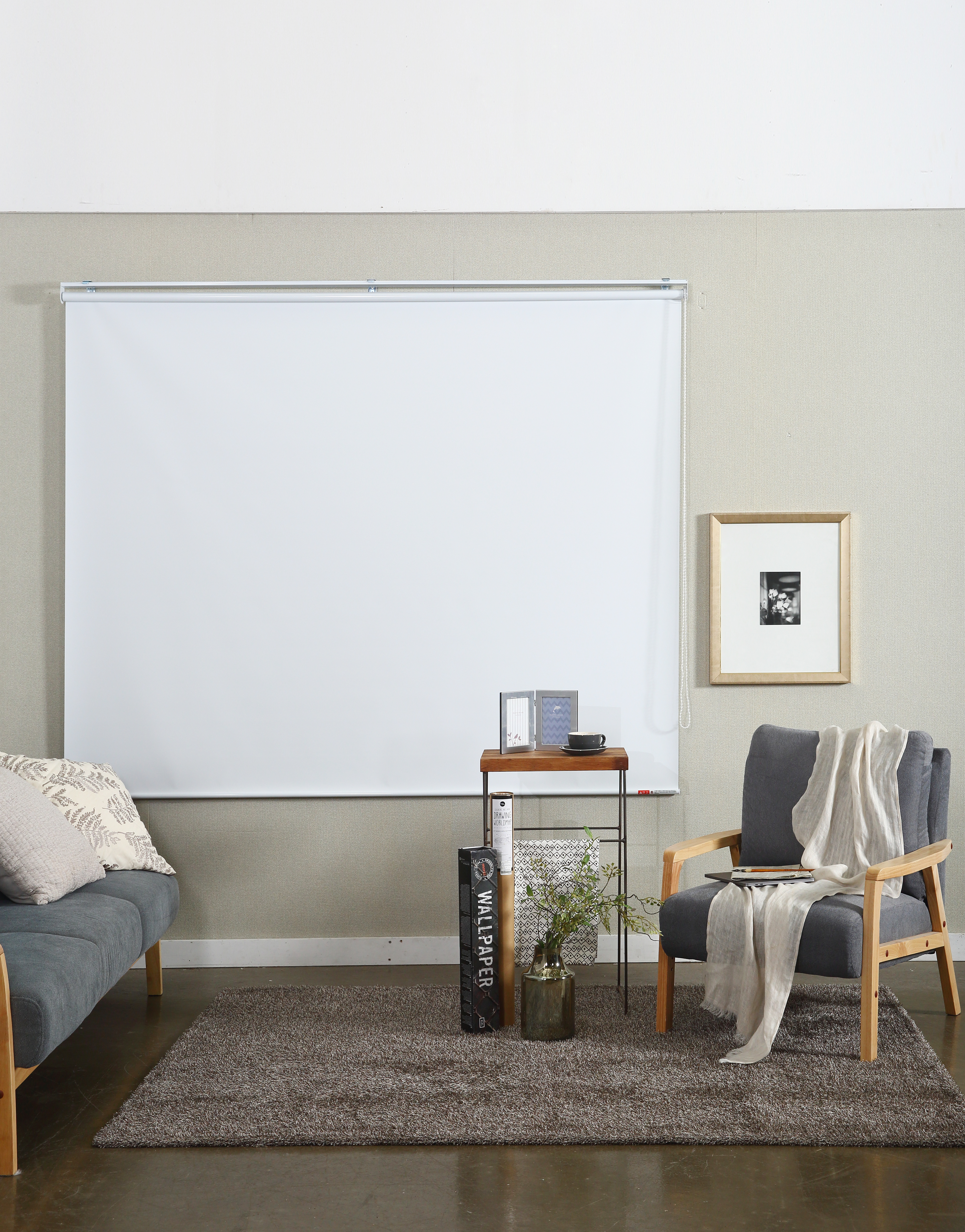 클래식(타이드롤 암막/방염) 롤스크린 양면 블라인드 6종