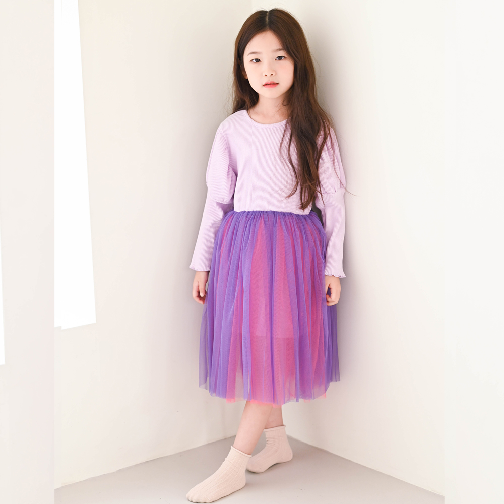 로즈베이 골지 튜튜 샤 원피스 할로윈 코스튬 마녀 의상 공주님 여아 아동 보라 핑크 - 상세 이미지 2