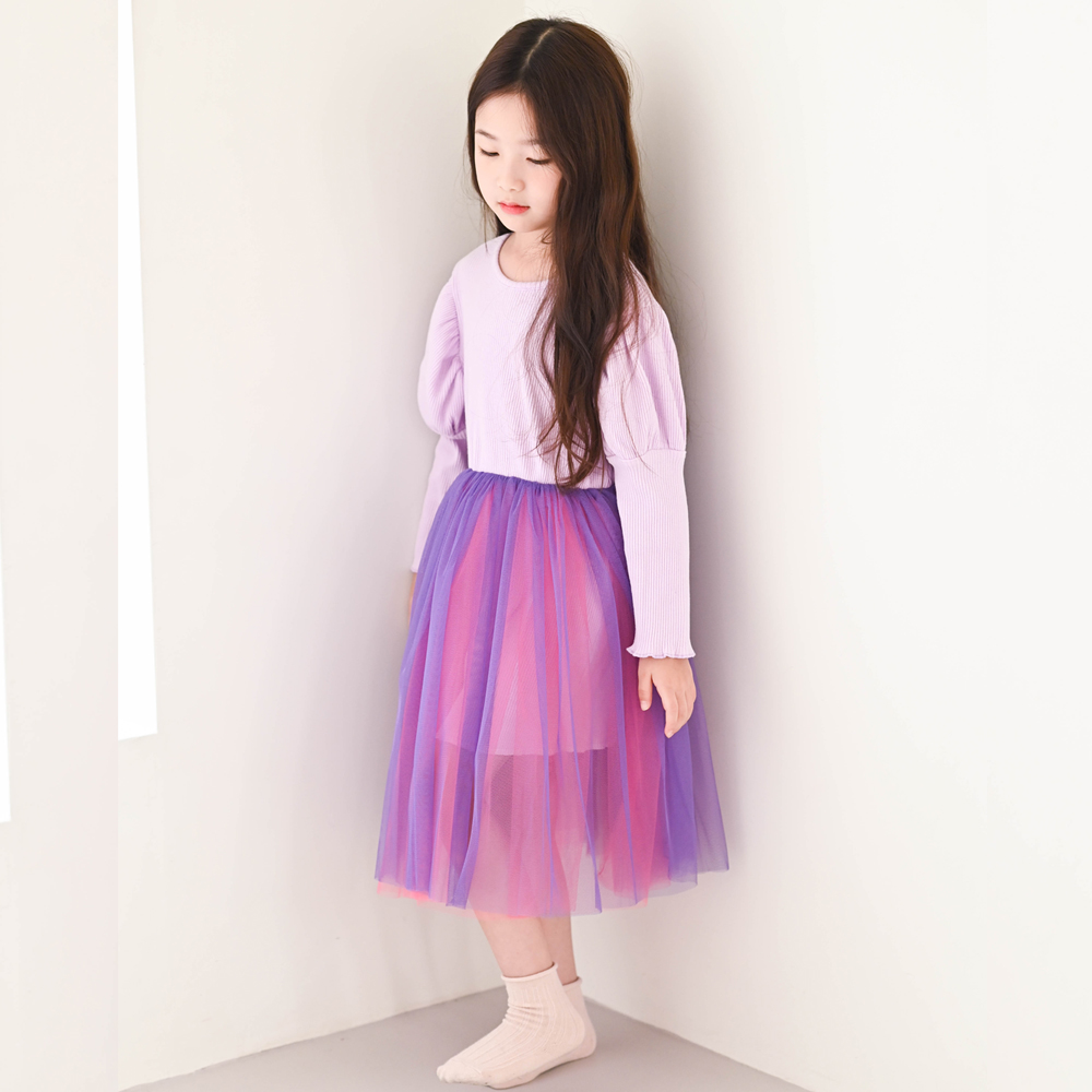 로즈베이 골지 튜튜 샤 원피스 할로윈 코스튬 마녀 의상 공주님 여아 아동 보라 핑크 - 상세 이미지 4