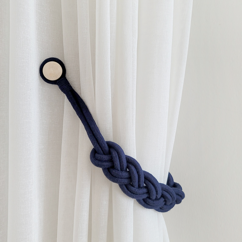 프리바토우 로럴 월계관 꼬임 커튼 마그네틱 자석 모던 타이백 끈 집게 걸이 장식