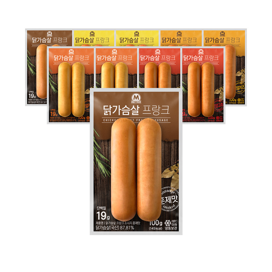 미트리 닭가슴살 프랑크 소세지 5종