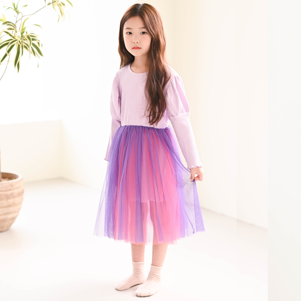 로즈베이 골지 튜튜 샤 원피스 할로윈 코스튬 마녀 의상 공주님 여아 아동 보라 핑크 - 상품 이미지