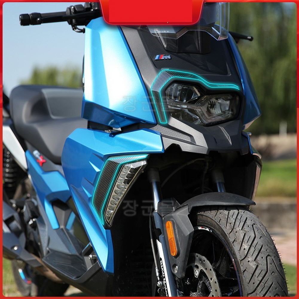 BMW C400X 스크래치 카본 보호필름 카울 튜닝 호환 헤드라이트 부근 보호필름 - 상세 이미지 3