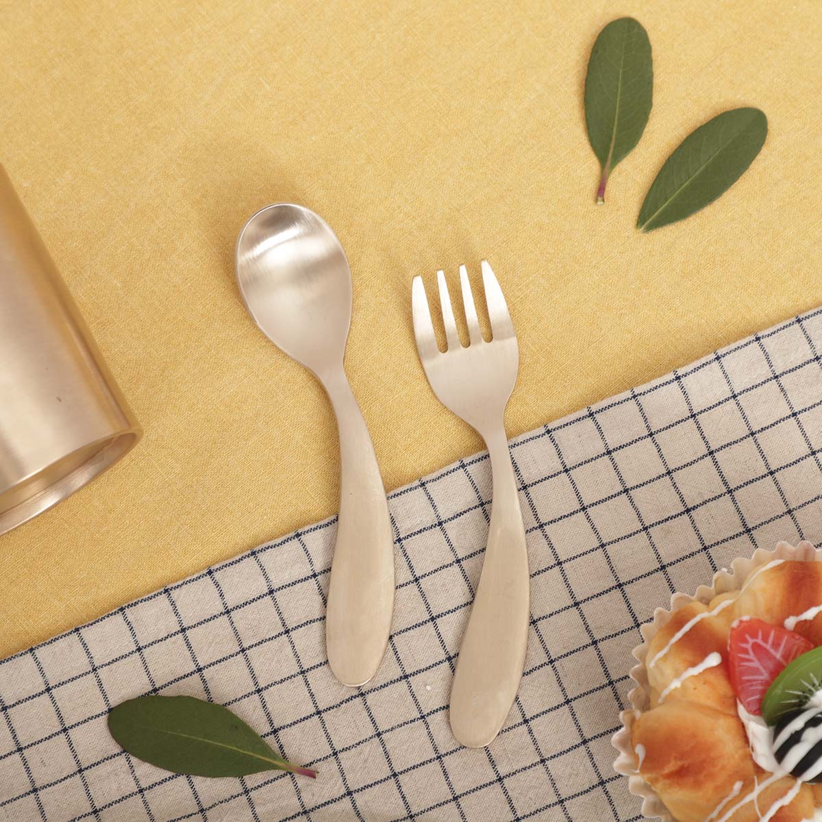 놋향 안성 방짜유기 유아 이니셜 각인 유기수저 포크 세트 도담스푼포크 아기 백일 돌 선물 남자 여자 어린이 놋수저