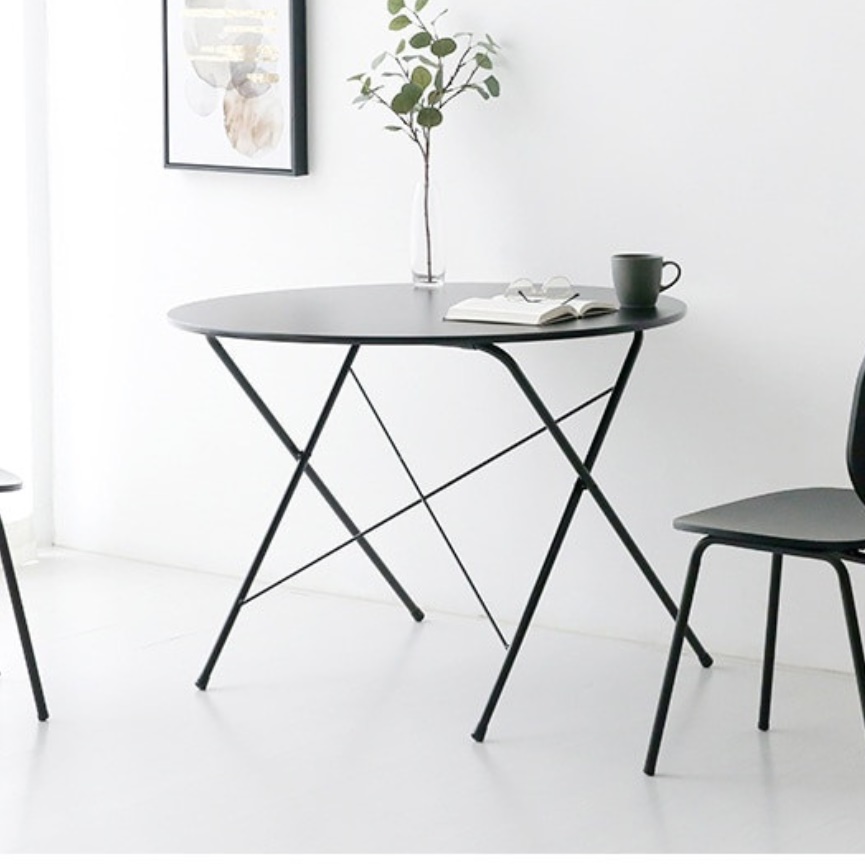 접이식원형테이블 간이식탁 입식 자취식탁 접는테이블