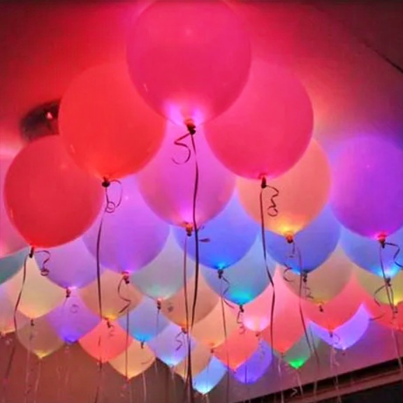 빛나는 파티용풍선 조명 야광풍선 라이트벌룬 불빛풍선