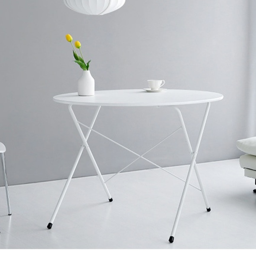 접이식원형테이블 간이식탁 입식 자취식탁 접는테이블