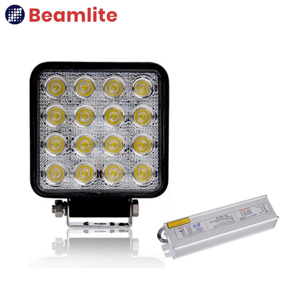 LS48 LED 써치라이트 48W 작업등 집중형 DC 12V 24V 선박용 차량용 전조등 - 상세 이미지 2