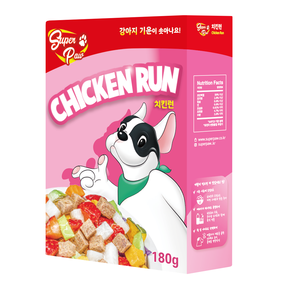 슈퍼포우 동결건조 사료 간식 강아지 시리얼 닭고기, 180g, 1개 - 상세 이미지 3