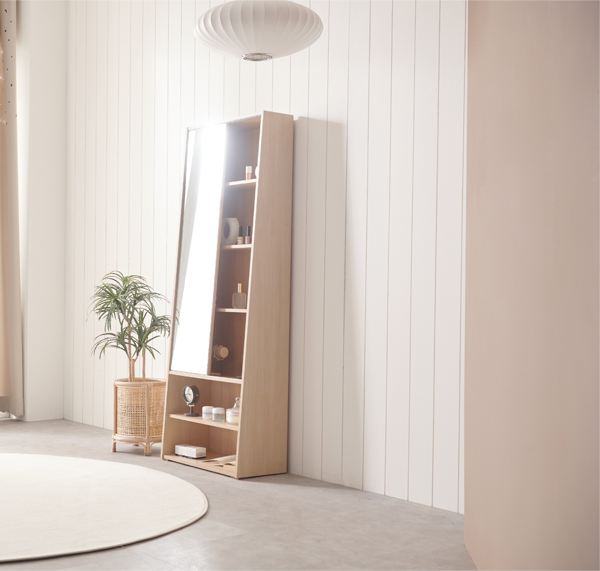 슬라이딩 거울 화장대 수납형 600 전신거울 화장대 중학생