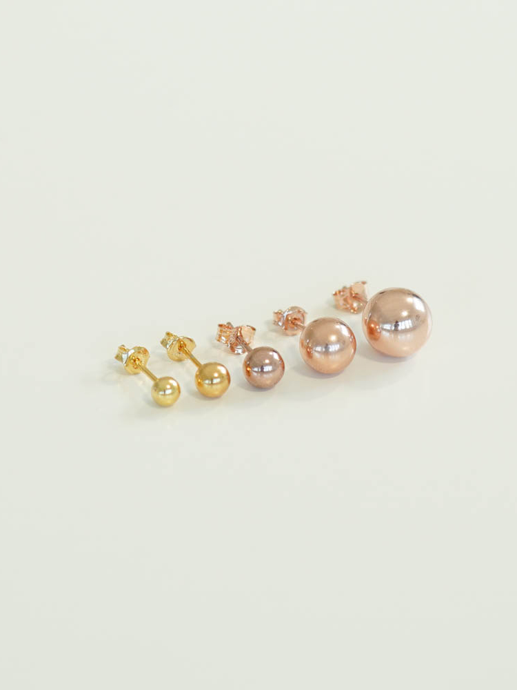 실버925 기본 은 볼 귀걸이 4,5,6,8,10mm - 메인 이미지