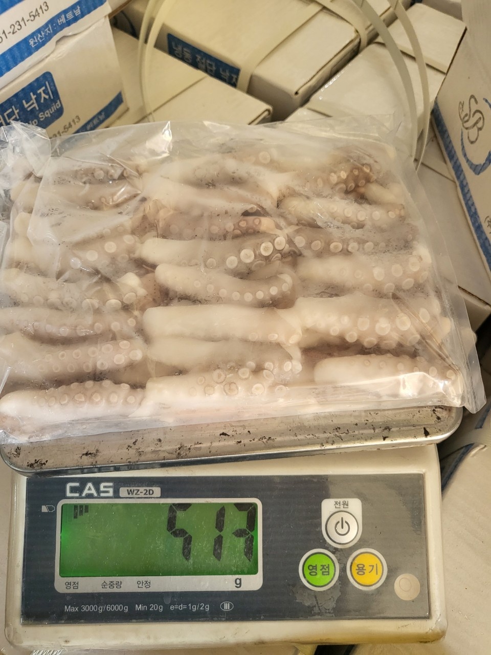 [베트남] 절단낙지 3kg L 사이즈  (낙곱새 대표 브랜드 사업장 사용중) - 상세 이미지 4