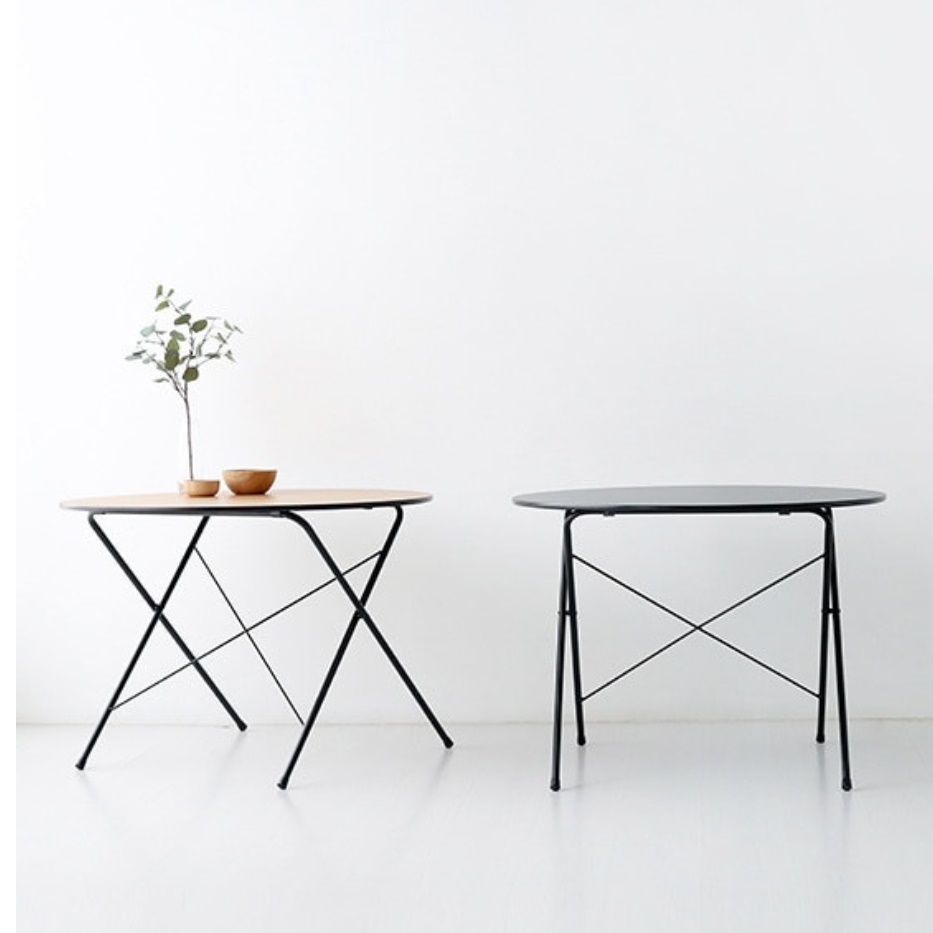 접이식원형테이블 간이식탁 입식 자취식탁 접는테이블