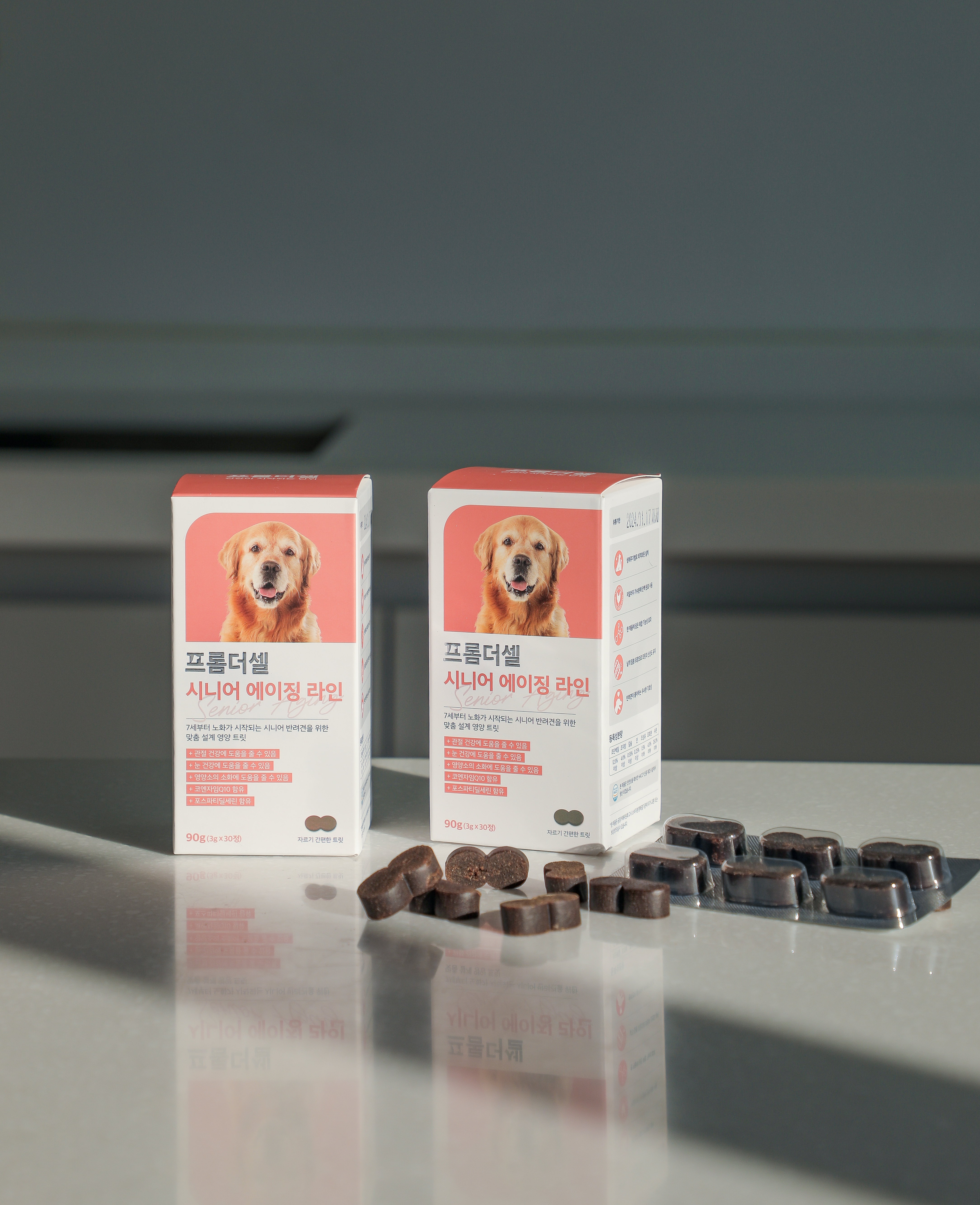 프롬더셀 강아지 노견전용 관절, 백내장, 피부, 항산화, 치매 종합영양제 3박스