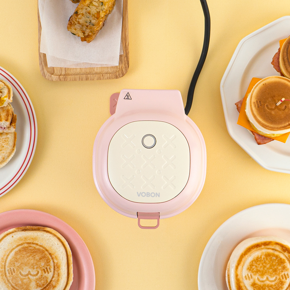 보본 키즈 와플 기계 포켓 미니 샌드위치 메이커 크로플 누룽지 만들기 VB-SM301P