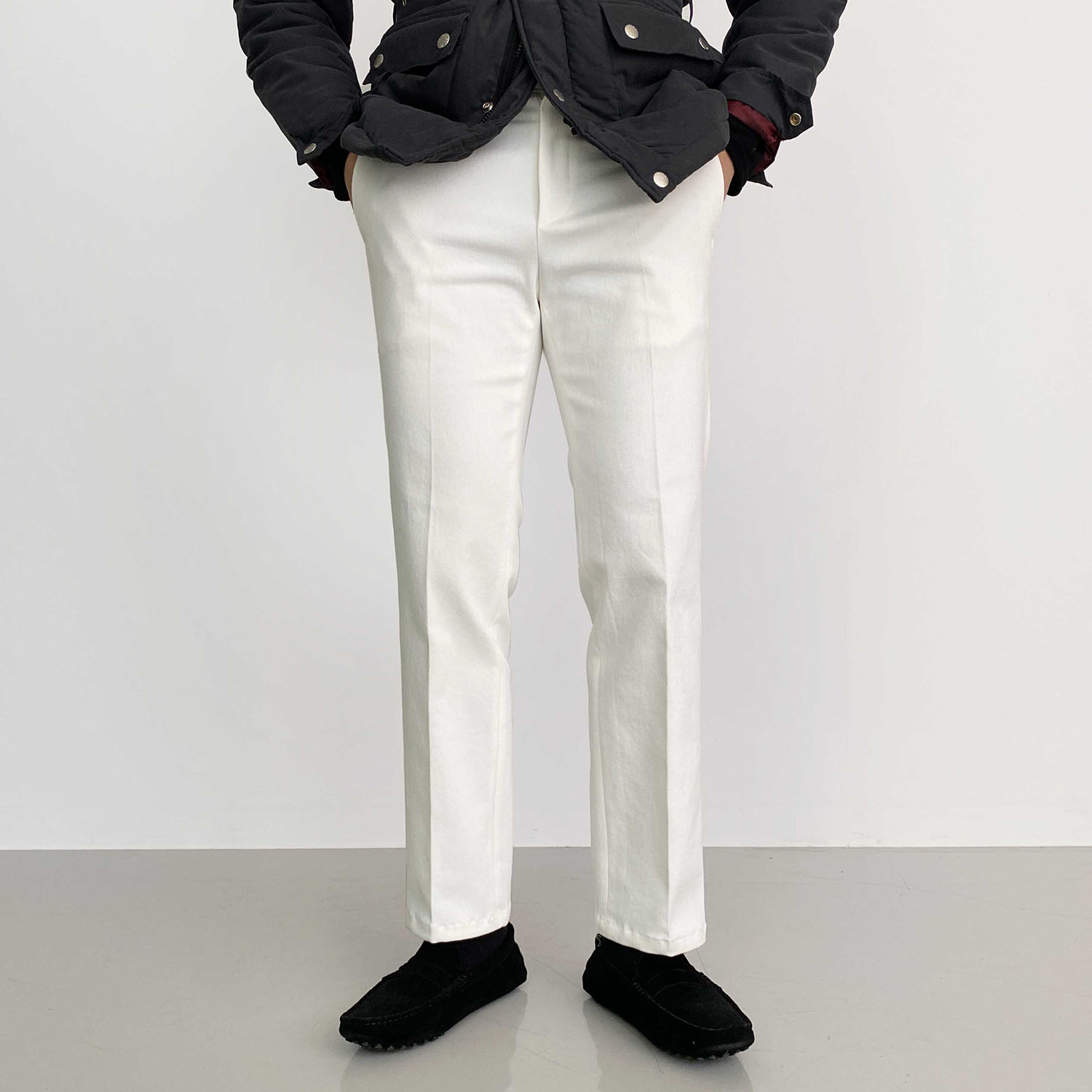 남자치노팬츠 남자흰색바지 백바지 - 상세 이미지 3
