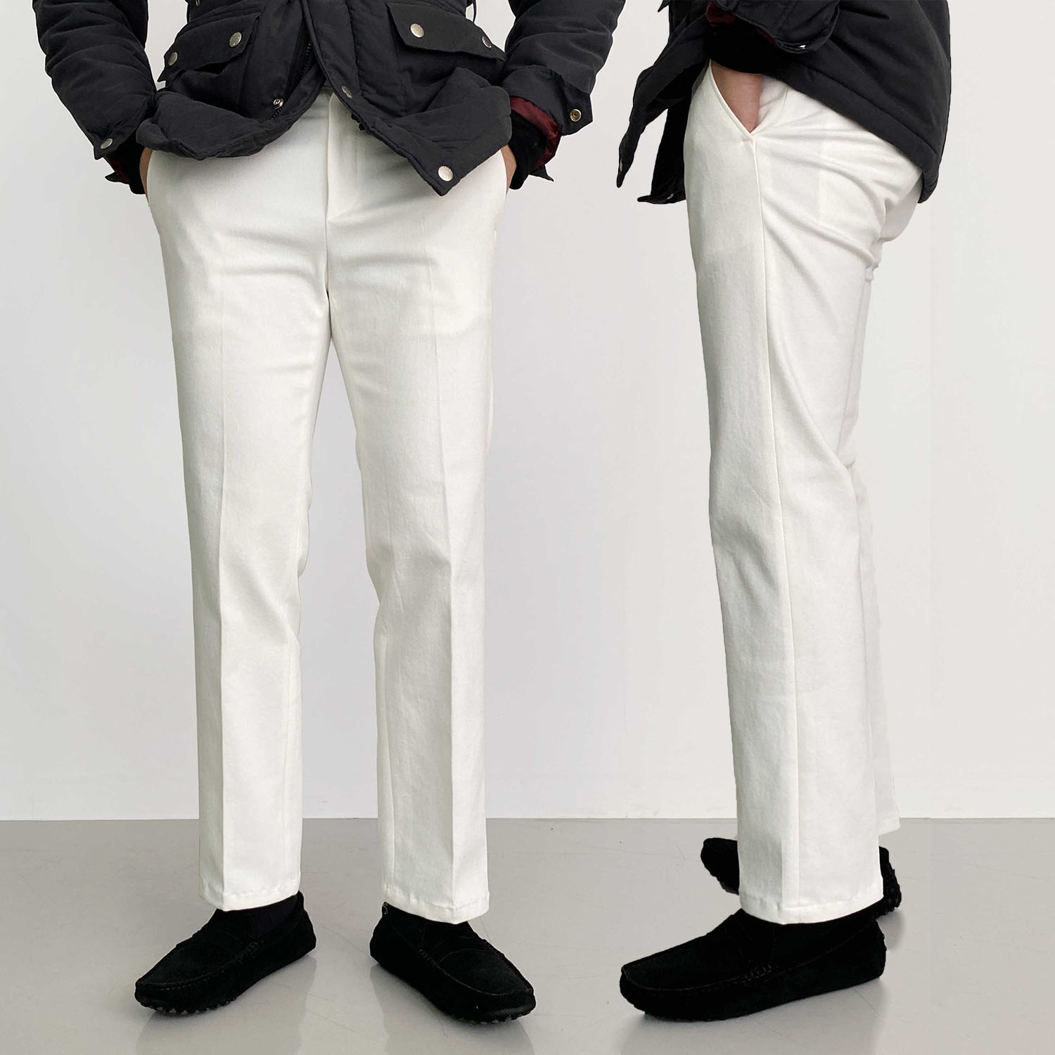 남자치노팬츠 남자흰색바지 백바지 - 상품 이미지