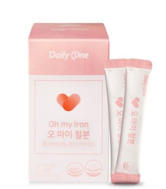 데일리 원 오마이 철분 엽산 비타민B 30포 철분제 - 상품 이미지