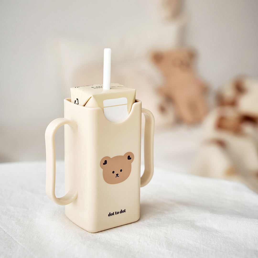 아가드x돗투돗 아기 우유 미니 팩 홀더 125ml 돗람이 팩음료 유아 두유 주스 손잡이