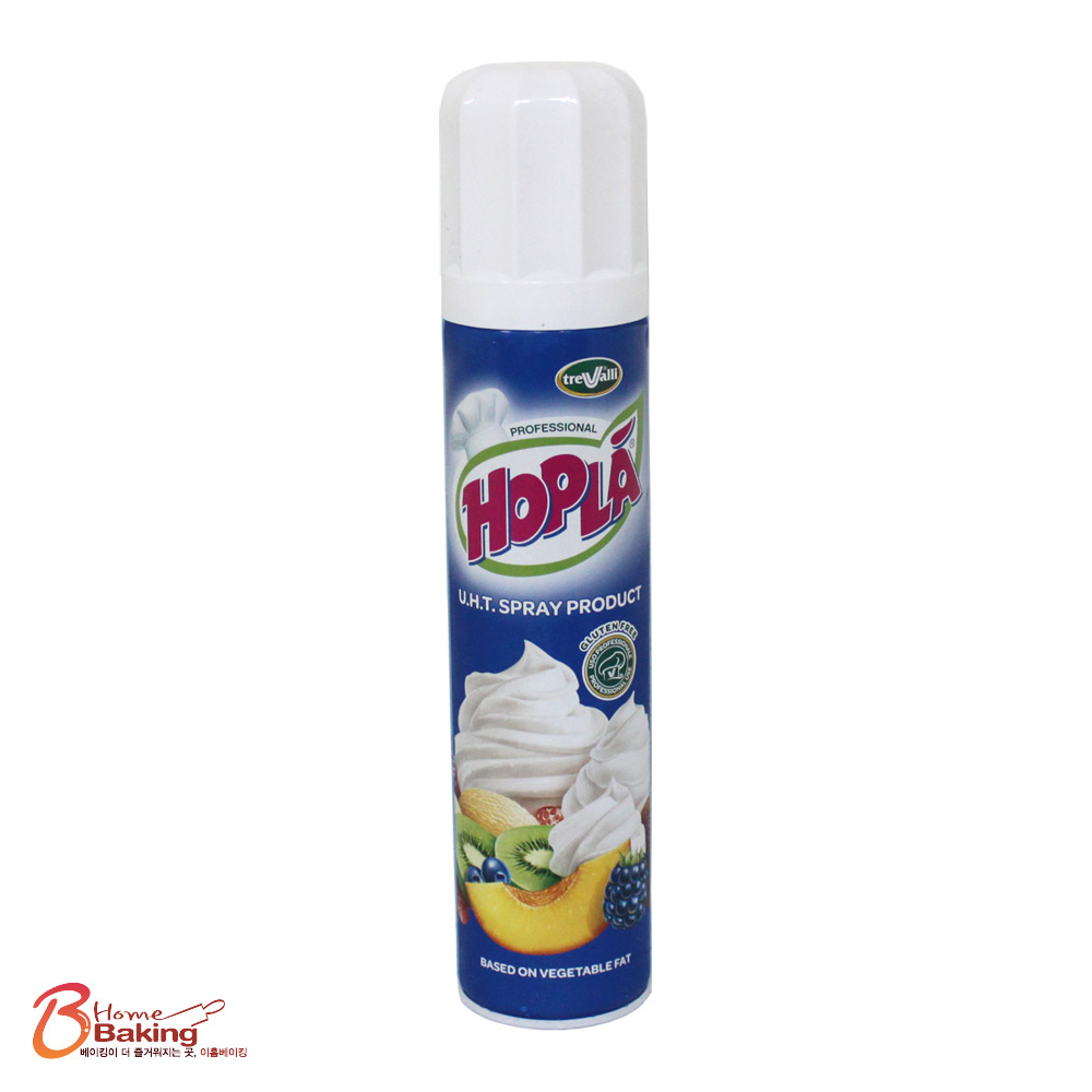 스프레이휘핑크림 홉라 500g 아이스박스 별도구매제품 생크림 케이크 케익만들기 카페음료