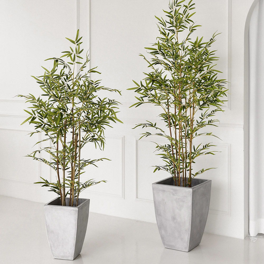 밤부 인조 대나무 인테리어 조화 나무 실내 장식 조경 식물 화분 소형 140cm 이미지 4