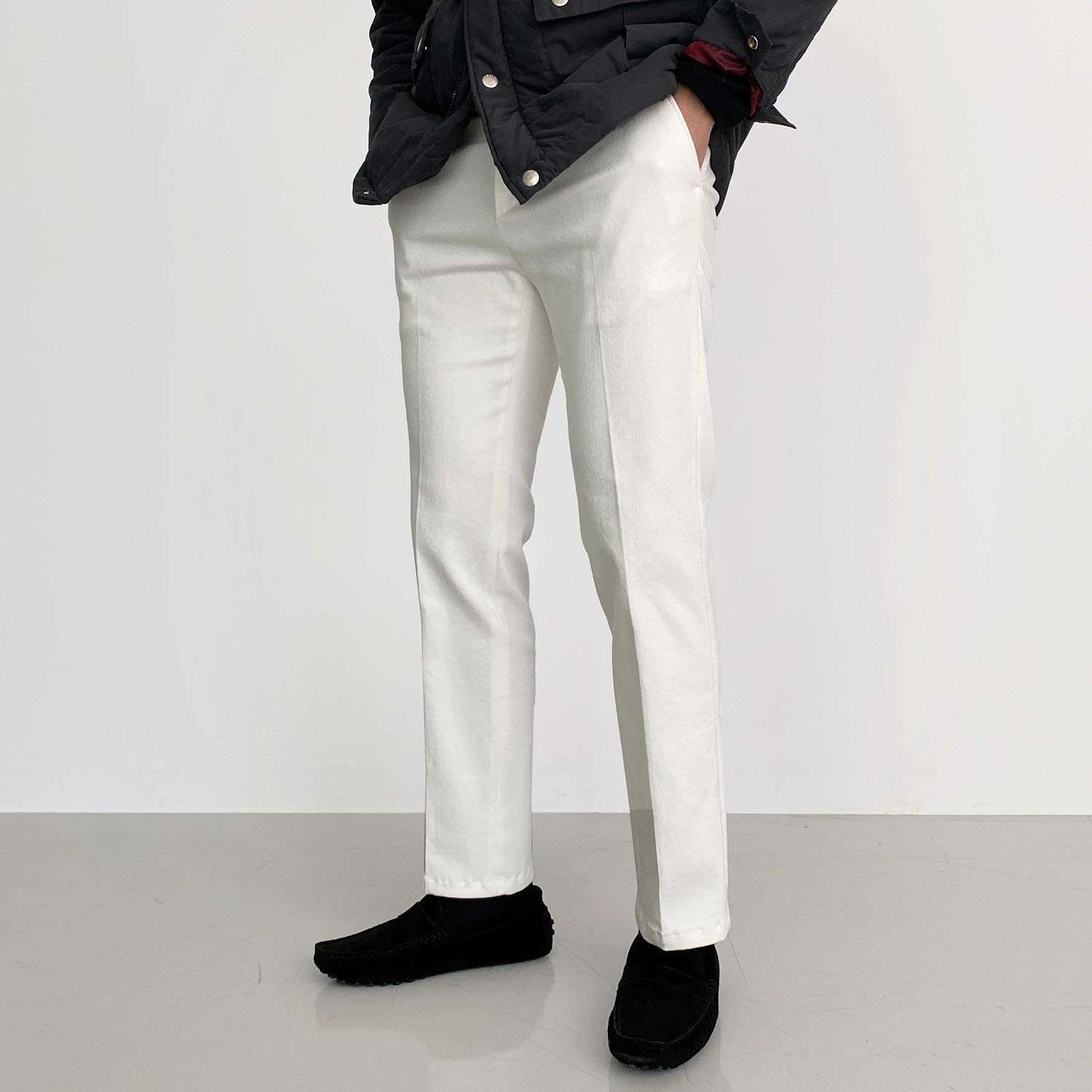 남자치노팬츠 남자흰색바지 백바지 - 상세 이미지 5