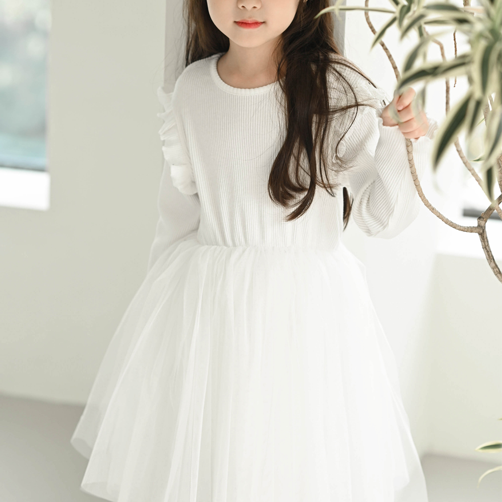세라핌 골지 튜튜 샤 원피스 여아 아동 블랙 아이보리 발레 학예회 음악회 - 상세 이미지 5