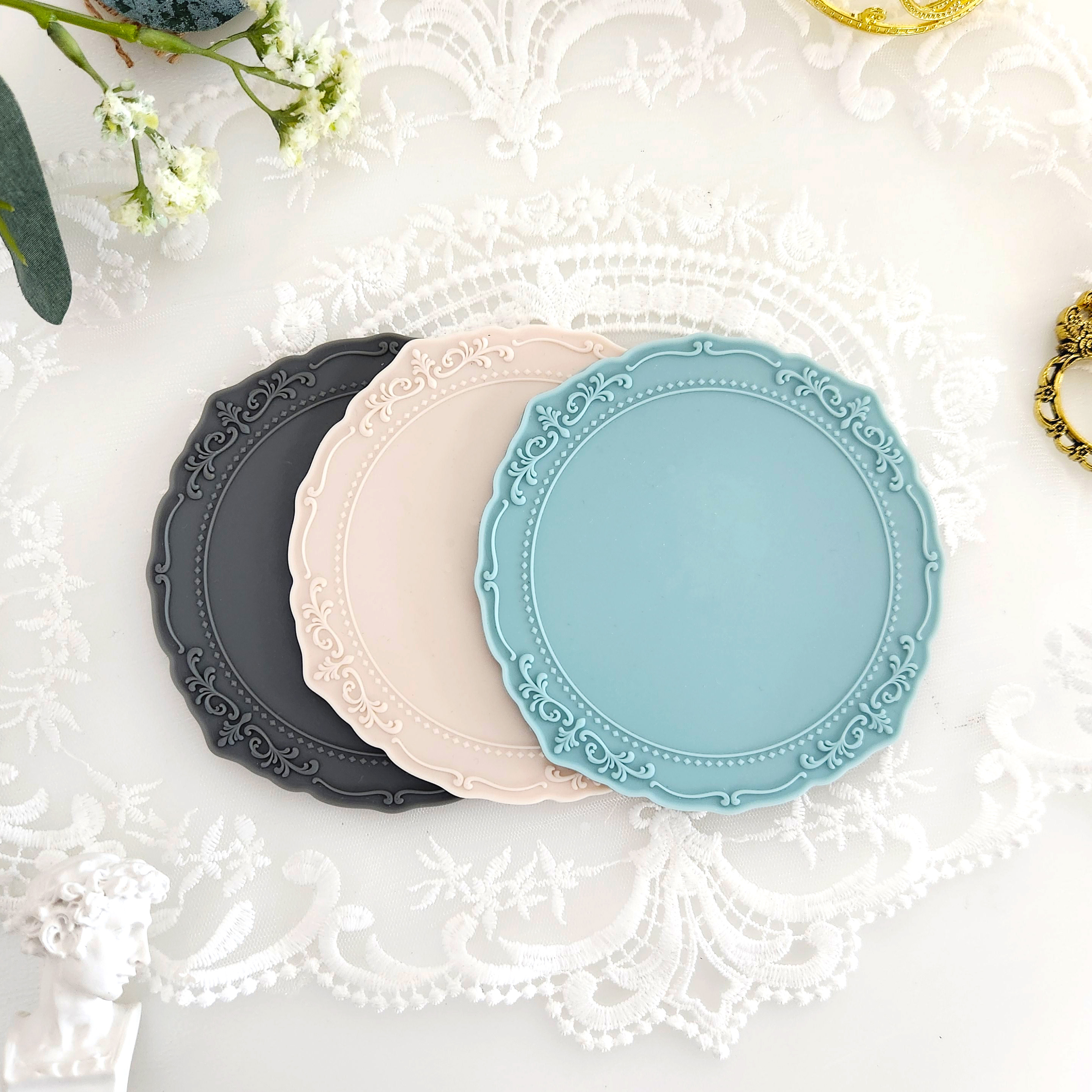 실링왁스 실리콘 패드 2종 받침대 스탬프 왁스씰 제작 리브