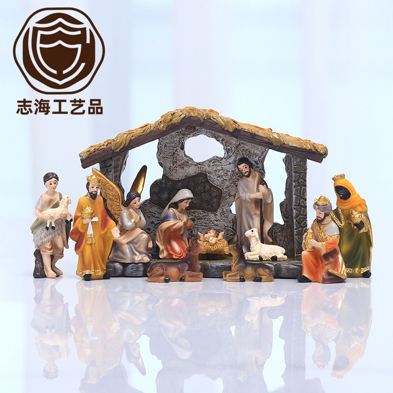 아기예수 탄생 말구유 성탄구유 예수 마리아 장식품 세트 선물 - 상세 이미지 2
