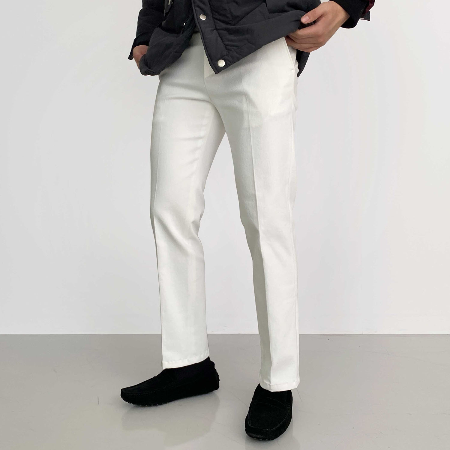 남자치노팬츠 남자흰색바지 백바지 - 상세 이미지 4