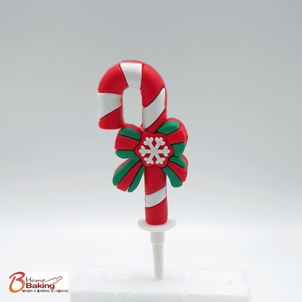 크리스마스케익장식 지팡이 픽 케이크꽃이 토퍼 케익픽 홈 파티 소품 용품 크리스마스데코