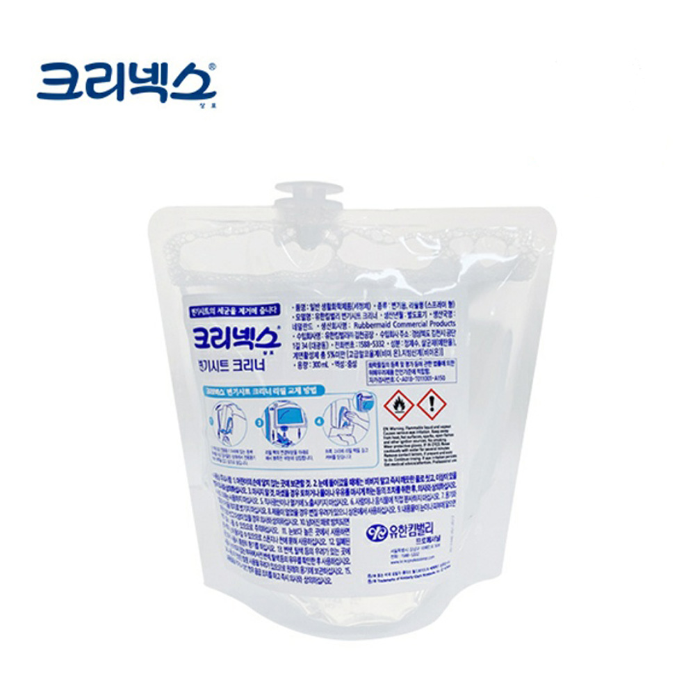 유한킴벌리 56910 크리넥스 변기시트 크리너 리필 300ml 12팩 1박스 변기청소 변기세정제 - 상품 이미지