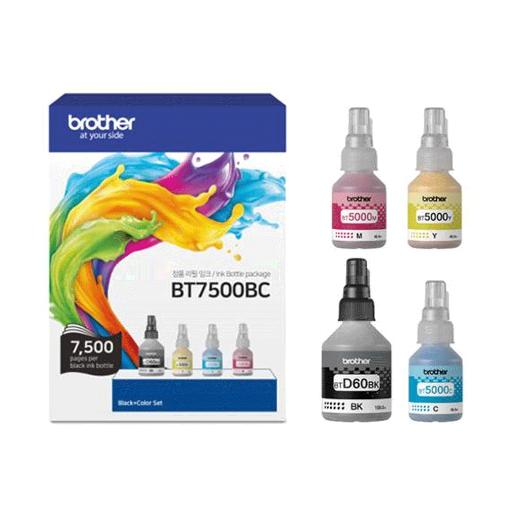 브라더 정품잉크 BT7500BC 세트 / T220 T226 T420 T426 T520 T720 T820 T920 T4000 T4500 - 상품 이미지