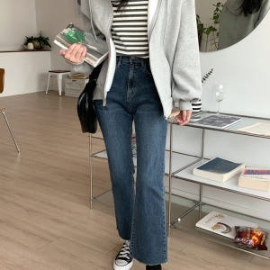 겨울 데일리 코튼 오버핏 여자 후드집업 레이어드 여성 기모 후드집업 착용 후기 | 사이즈/핏 총정리 - 상품 이미지 4