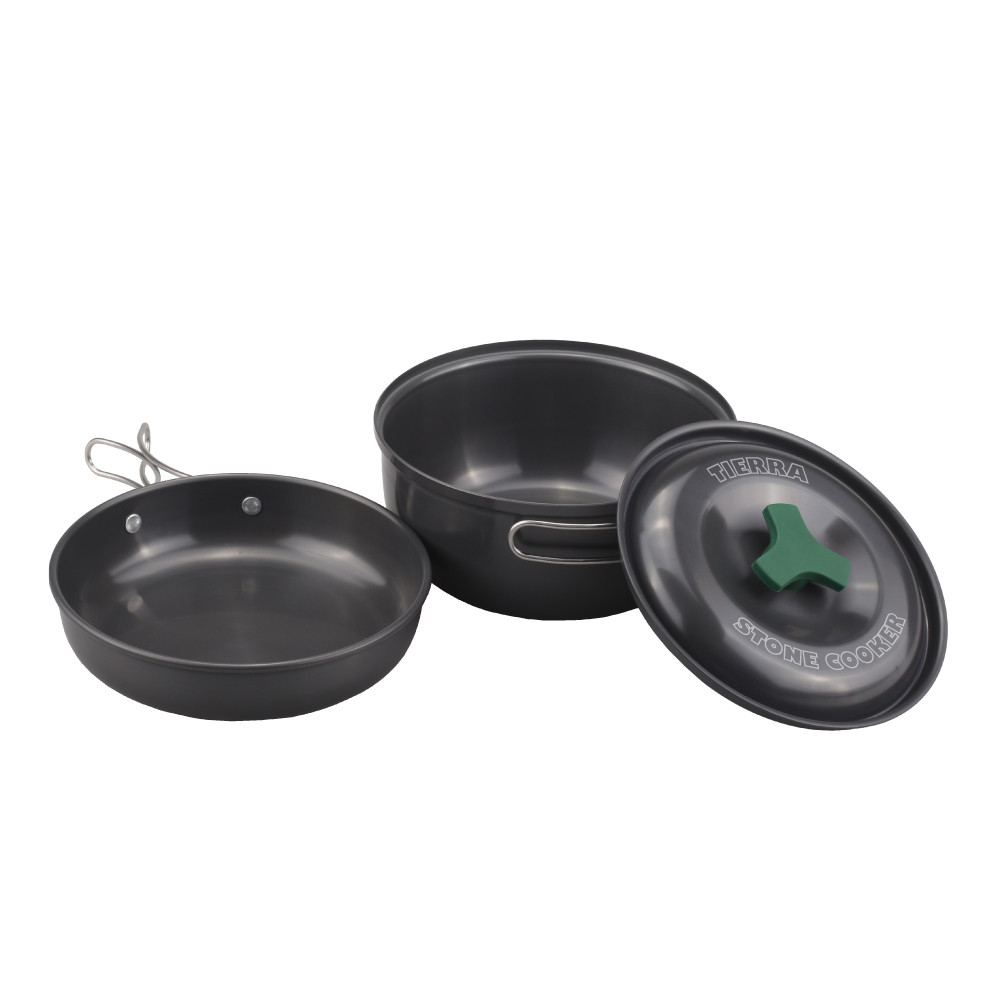 티에라 스톤 쿠커 세트 주머니 포함 백패킹 코펠 냄비 식기 캠핑용