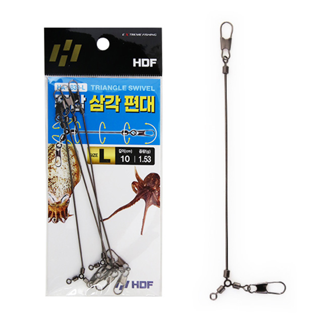 해동 쭈갑 삼각 편대 채비 HA-1839 4개입 쭈꾸미 갑오징어 - 상품 이미지
