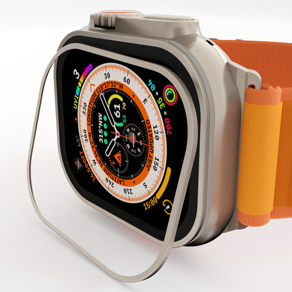 애플워치 울트라 베젤링 부착 모습