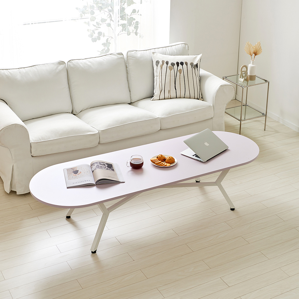 쇼파 거실테이블 철제 타원형 소파 테이블 1800