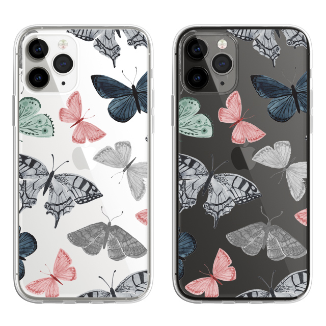 버터플라이 나비 패턴 투명 젤리 케이스 - 상품 이미지
